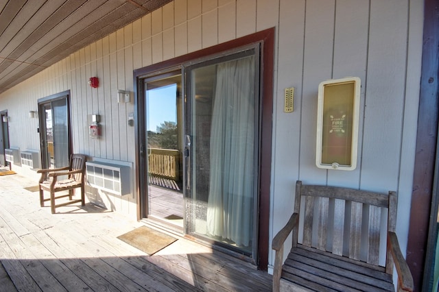 deck featuring a porch