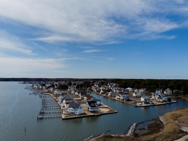 water view with a dock