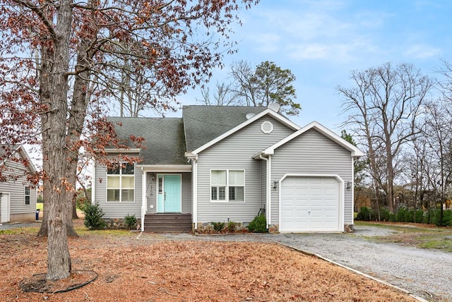 view of front facade with a garage