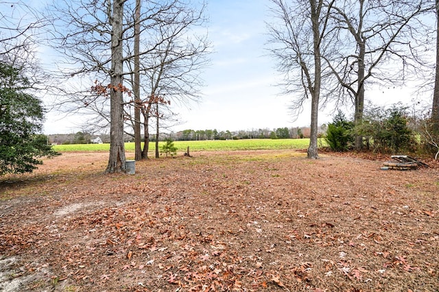 view of yard featuring a rural view