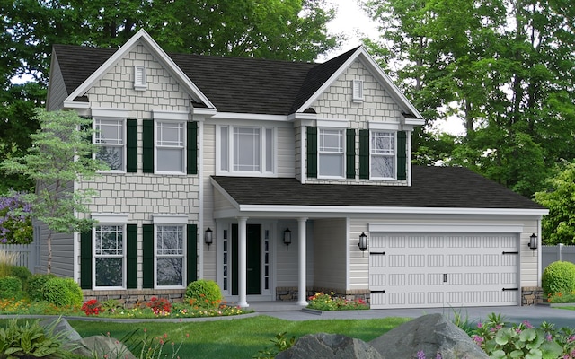 LOT884 Broadside Dr, Greenbackville, VA 23356 - view of front of home with roof with shingles, driveway, and an attached garage