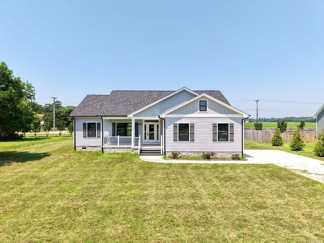 27212 Castle Row, Cape Charles, VA 23310 - view of front of home featuring covered porch, roof with shingles, driveway, and board and batten siding