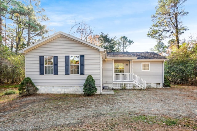 view of front of home with covered porch