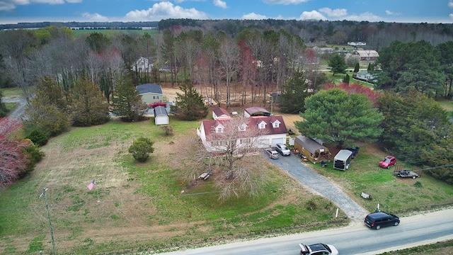 13091 Bethel Church Rd, Hallwood, VA 23359 - aerial view of property and surrounding area featuring a forest
