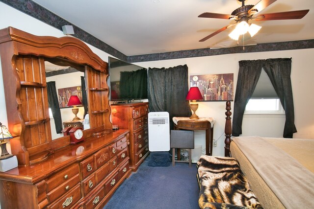 13091 Bethel Church Rd, Hallwood, VA 23359 - carpeted bedroom with ceiling fan