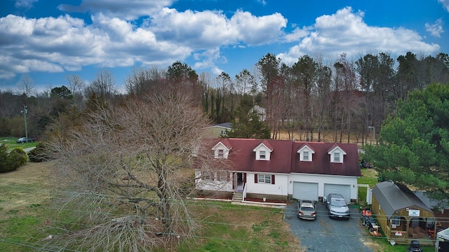 13091 Bethel Church Rd, Hallwood, VA 23359 - cape cod home featuring driveway