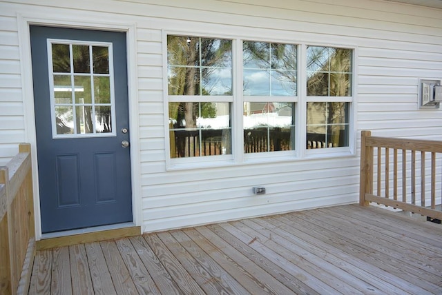 entryway with light wood-type flooring