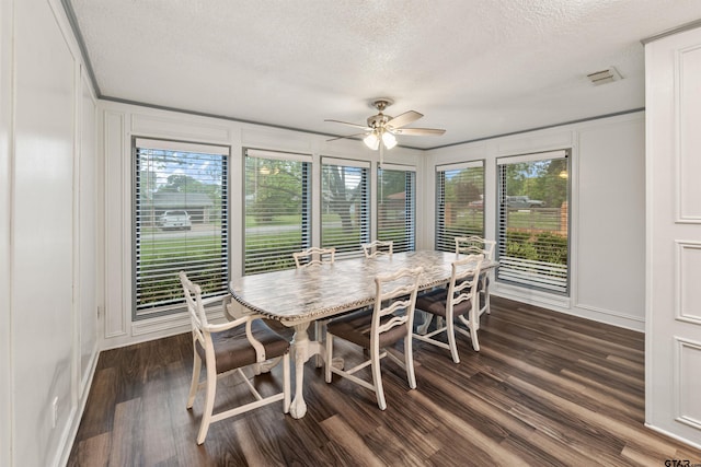 sunroom / solarium with ceiling fan and a healthy amount of sunlight