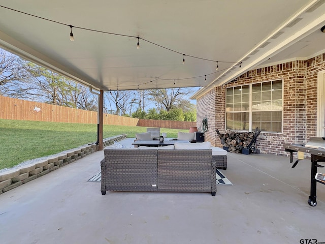 view of patio / terrace featuring outdoor lounge area