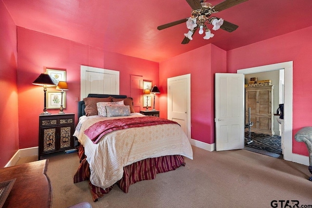 502 E Montgomery St, Crockett, TX 75835 - bedroom featuring carpet and a ceiling fan