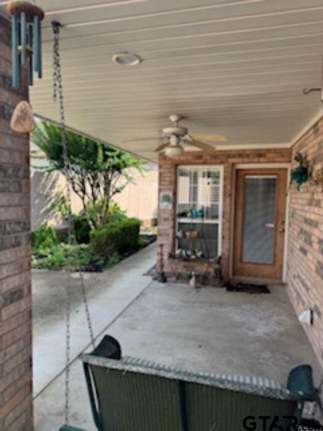 1173 Garden Park Cir, Tyler, TX 75703 - view of patio / terrace featuring a ceiling fan