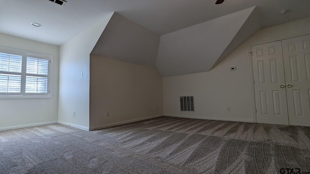 1173 Garden Park Cir, Tyler, TX 75703 - bonus room with carpet floors, baseboards, and vaulted ceiling