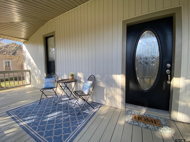 view of doorway to property