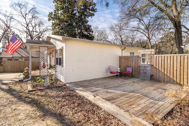 wooden deck with fence