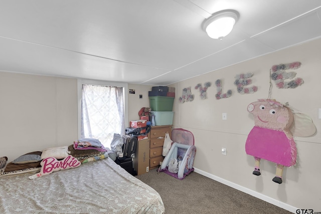 bedroom with carpet