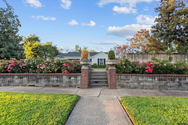 exterior space featuring a front yard