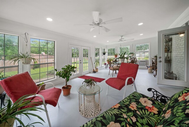 408 Shady Ln, Whitehouse, TX 75791 - sunroom / solarium with french doors and cooling unit