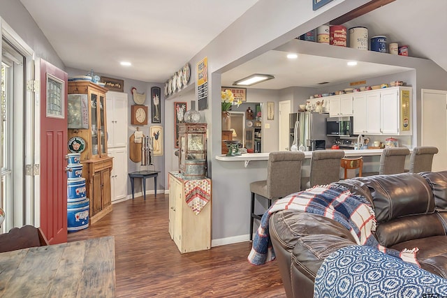 interior space featuring dark hardwood / wood-style floors