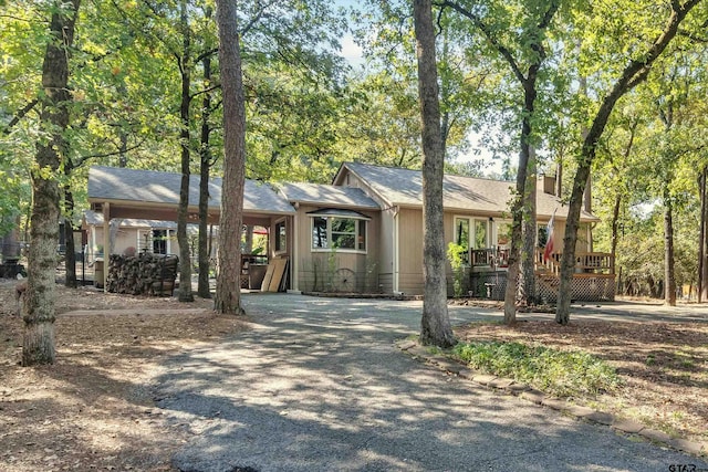 view of ranch-style home