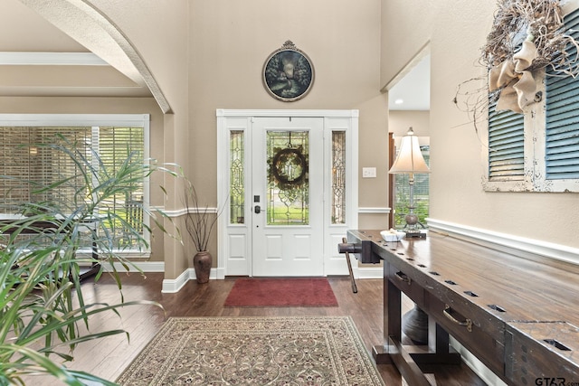 23120 Saddle Ridge Ct, Lindale, TX 75771 - entryway with wood finished floors and baseboards