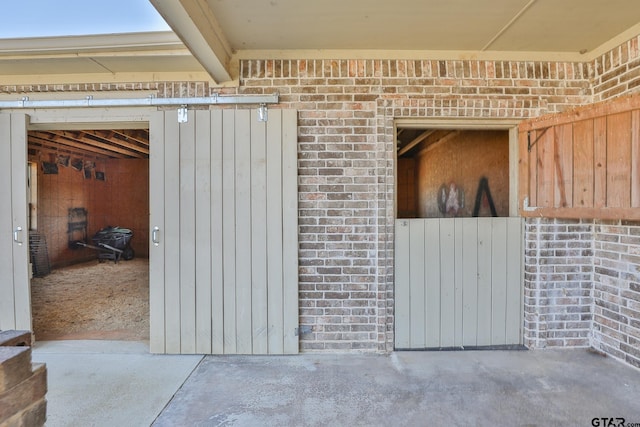 view of horse barn