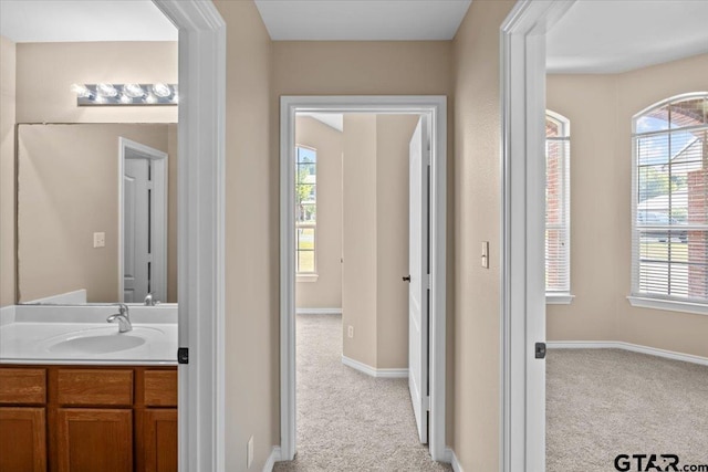 bathroom with vanity