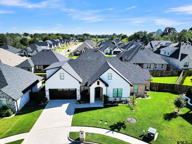 bird's eye view featuring a residential view