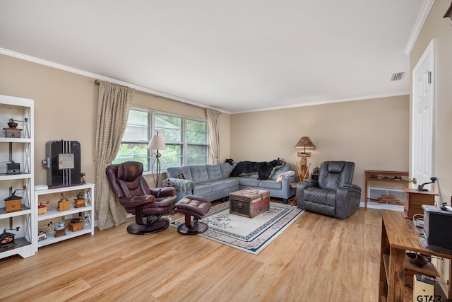 311 E Amherst St, Tyler, TX 75703 - living area featuring ornamental molding and wood finished floors