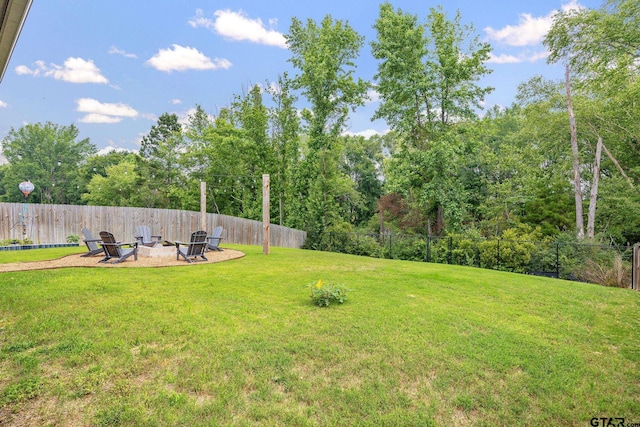 19128 Ambrosia Dr, Flint, TX 75762 - view of yard featuring an outdoor fire pit