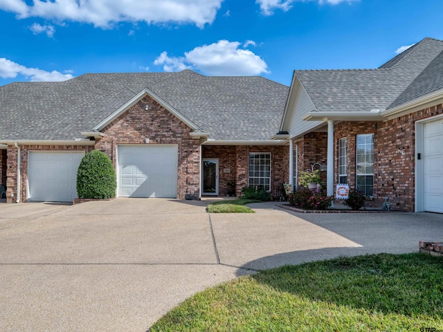 view of front facade with a garage