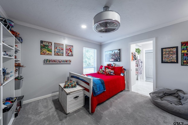 408 Cumberland Rd, Tyler, TX 75703 - carpeted bedroom featuring crown molding and baseboards