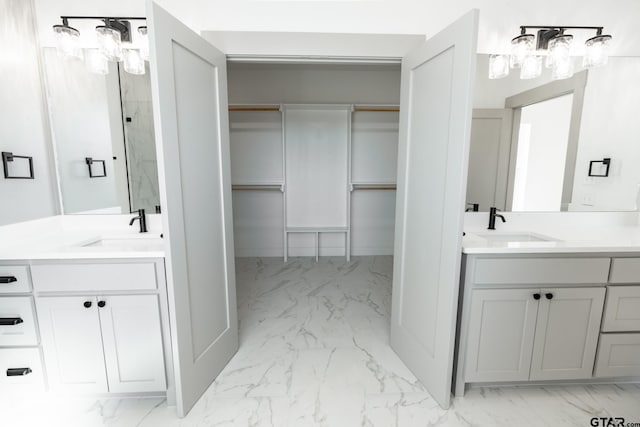 bathroom with vanity