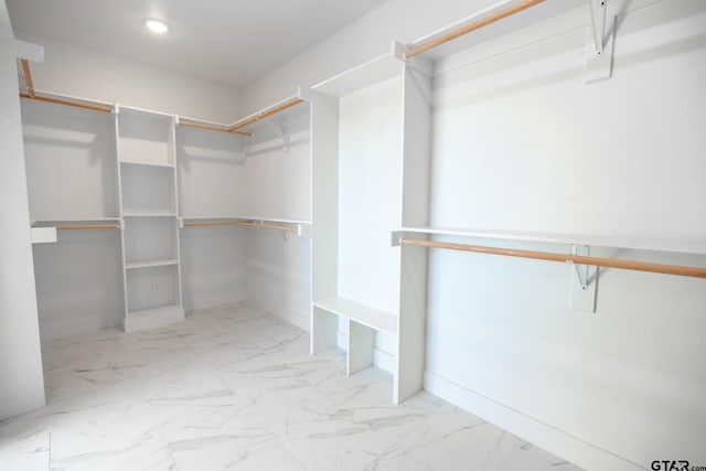 view of walk in closet