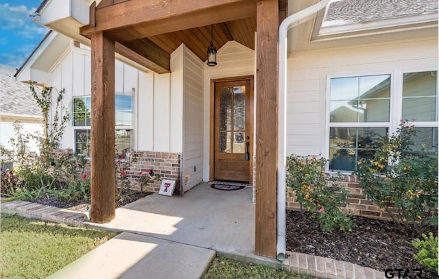 view of doorway to property