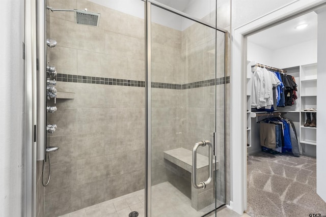 bathroom with walk in shower