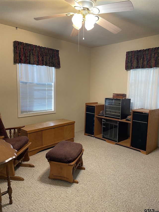 105 Walker Dr, Naples, TX 75568 - office space with carpet floors and ceiling fan