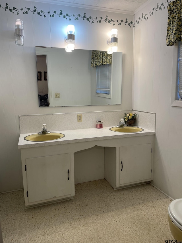 105 Walker Dr, Naples, TX 75568 - bathroom featuring double vanity, a sink, and carpet