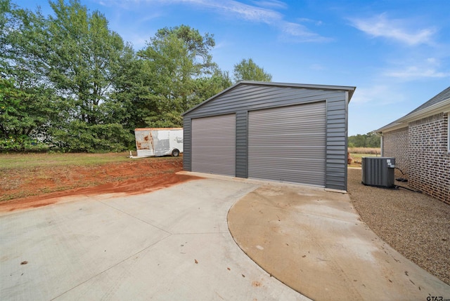 garage featuring cooling unit