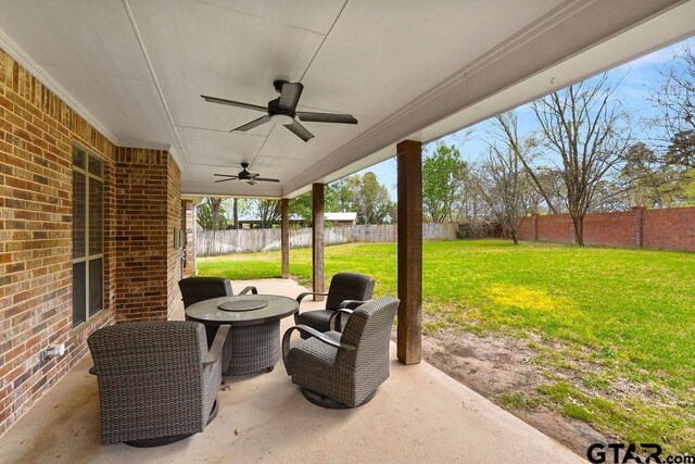 803 Marquette Ln, Tyler, TX 75703 - view of patio with a ceiling fan