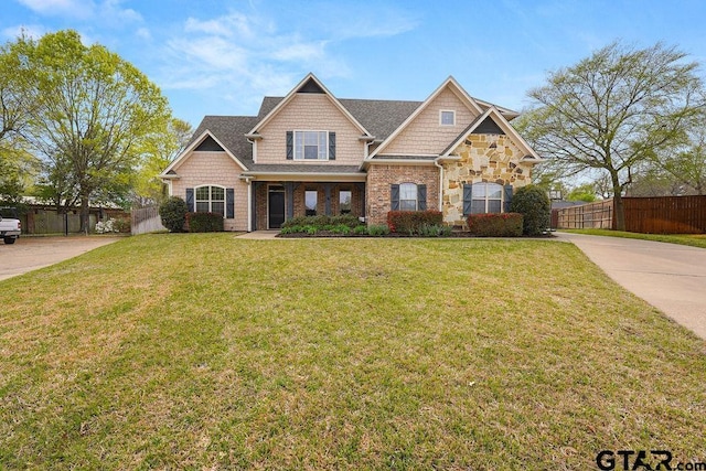 803 Marquette Ln, Tyler, TX 75703 - craftsman-style house featuring driveway