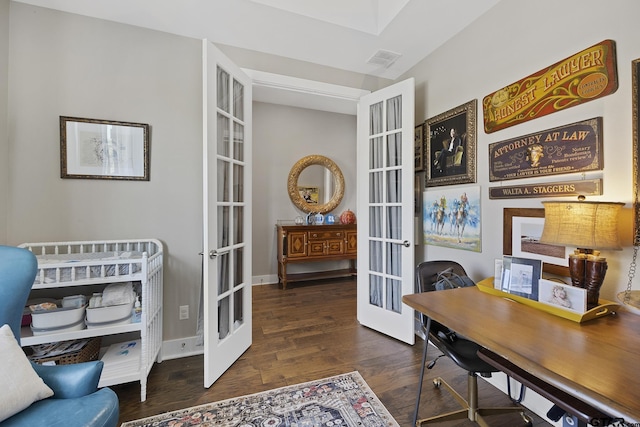 759 Hampton Hill Hill, Tyler, TX 75703 - home office with french doors and wood finished floors