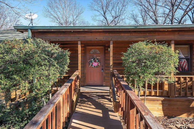 view of doorway to property