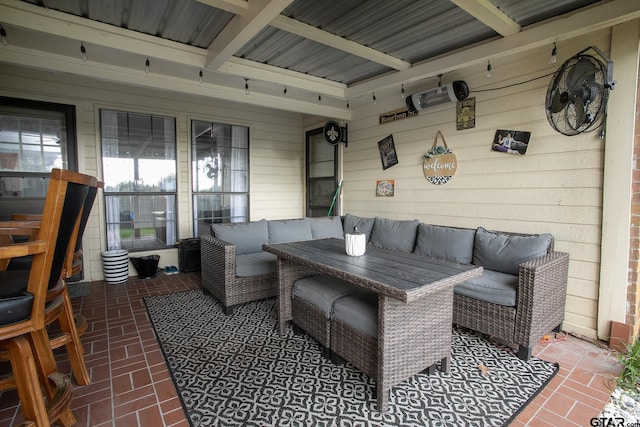 view of patio featuring an outdoor living space