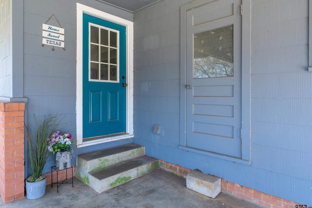 view of doorway to property