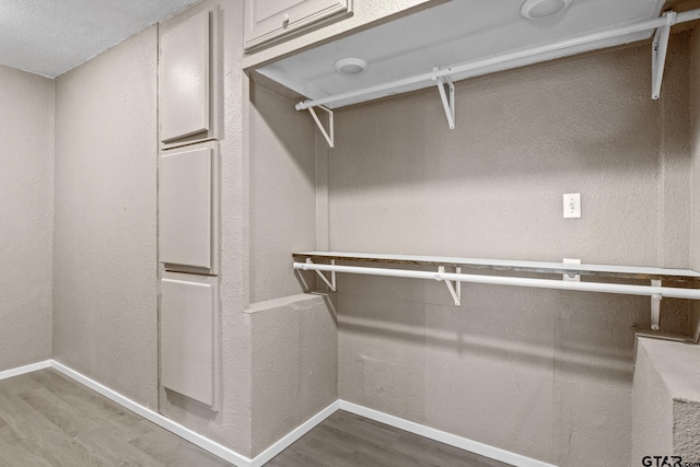 walk in closet featuring hardwood / wood-style floors