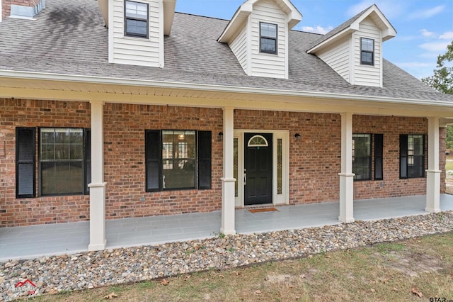 view of front of home featuring covered porch