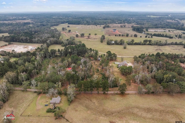 bird's eye view with a rural view