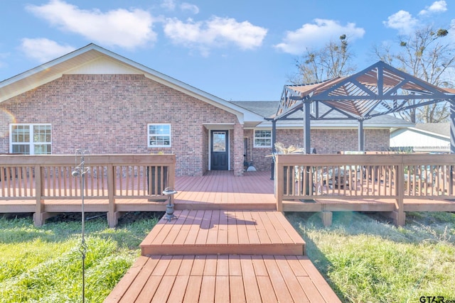 view of wooden deck