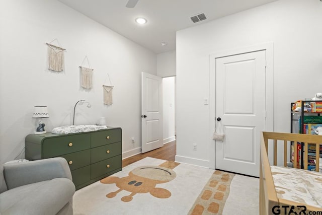 4188 Palo Pinto Creek Cir, Tyler, TX 75703 - bedroom with wood finished floors, recessed lighting, and ceiling fan