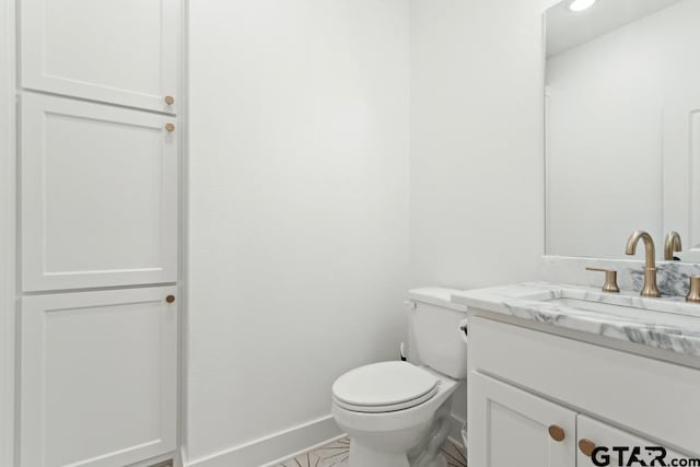 4188 Palo Pinto Creek Cir, Tyler, TX 75703 - half bath with vanity and marble finish floors